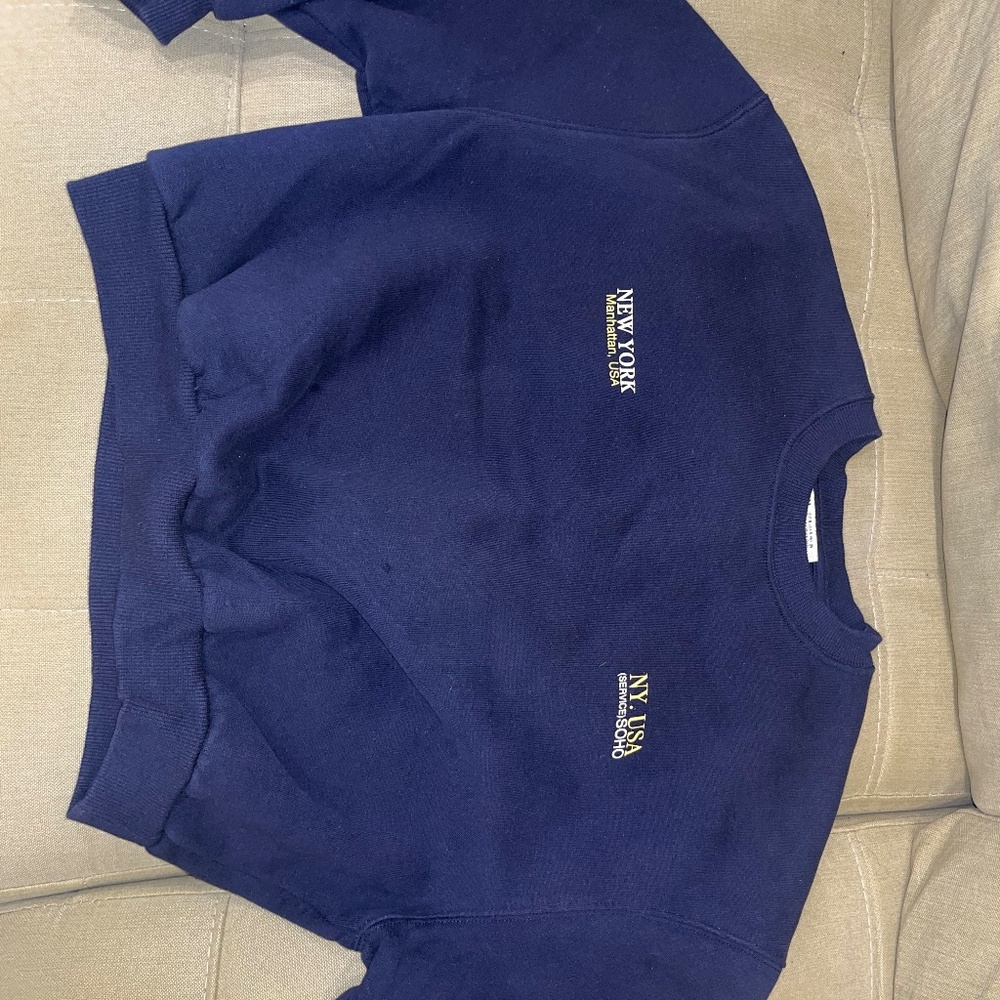 zara navy sweatshirt size S
